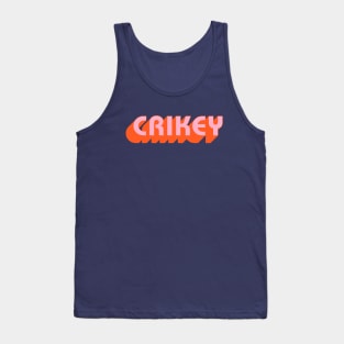 CRIKEY: retro letters in pink and orange Tank Top